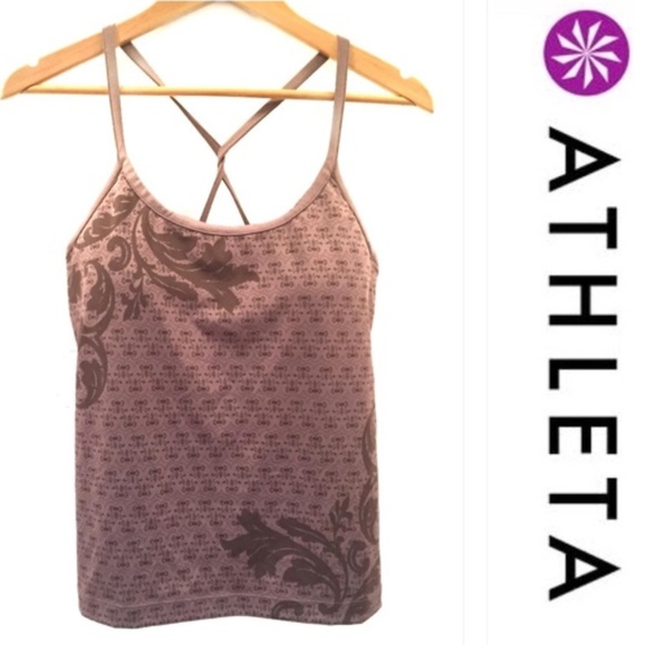 Athleta Tops - ATHLETA Twist Back Built-in Bra Tank/ Brown /38DD